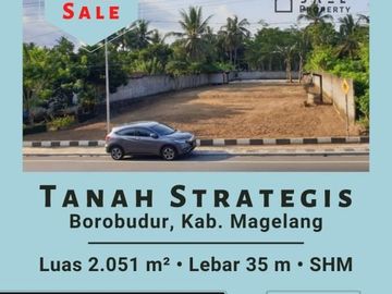 BANTING HARGA TANAH STRATEGIS RAYA BOROBUDUR MAGELANG