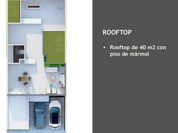 Bonita casa de 1 planta con Roof en San Angel V