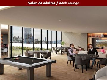 Apartamento con terraza, techos altos, piscina, pet friendly, venta Bosque Real