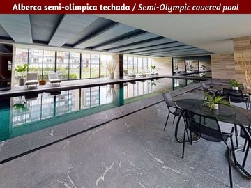 Apartamento con terraza, techos altos, piscina, pet friendly, venta Bosque Real