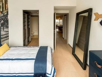 Apartamento con terraza, techos altos, piscina, pet friendly, venta Bosque Real