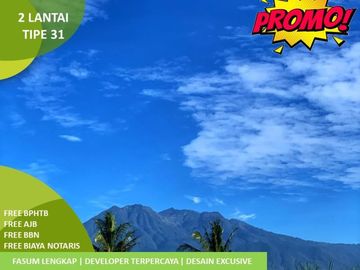 Tipe 31/63 2 Lantai Rumah Dekat Kampus Fasum Lengkap 2KT