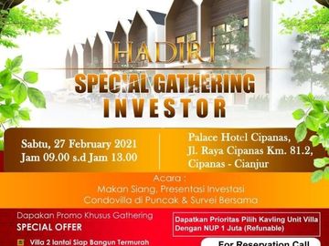 5 Keuntungan Investasi Condovilla di Puncak Cipanas Cianjur CASH 415Jt