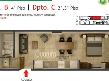 Monoambiente a estrenar, en VENTA en calle Ayacucho al 300!