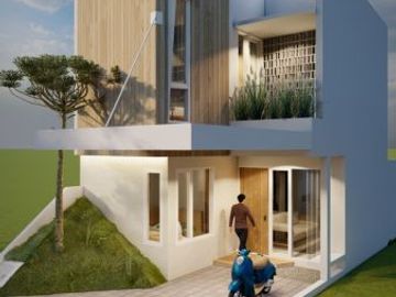 Dijual rumah mewah cantik rasa villa sejuk asri di pusat kota jakarta selatan bintaro
