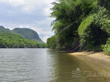 INCREDIBLE PRICE WITH 130 METERS OF RIVERFRONT AND 50 METERS ON THE HIGHWAY JUST 13 KM FROM ERAWAN NATIONAL PARK!!!