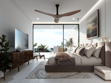 Condo frente al mar, alberca, terraza en cada departamento, cuarto de lavado,Jac