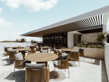 Condo frente al mar, alberca, terraza en cada departamento, cuarto de lavado,Jac