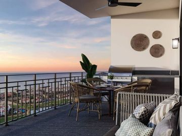 Condo con vista al mar, spa, gimnasio, alberca infinity, asadores, fogatas.