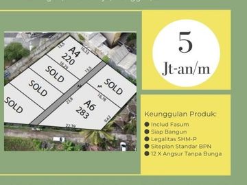 TANAH SHM BANTENG PERMAI 3, DEKAT UGM JOGJA.