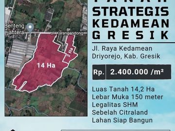 TANAH STRATEGIS KEDAMEAN GRESIK ZONA CAMPURAN