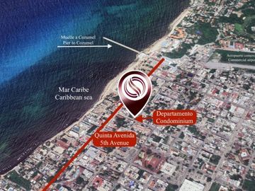Departamento a 240 metros de la playa y pasos de la Quinta avenida, amenidades d