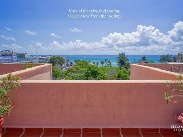 Apartamento a 190 metros de la playa, vista al mar desde el rooftop.