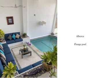 Casa con vista al mar, alberca, tina, palapa, acceso al mar, recamara independie
