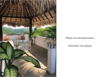 Casa con vista al mar, alberca, tina, palapa, acceso al mar, recamara independie