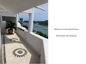 Casa con vista al mar, alberca, tina, palapa, acceso al mar, recamara independie