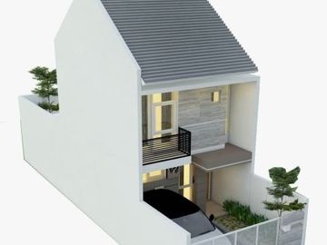 Rumah Syariah gaya Modern Tropis 2 lantai di Cilodong Depok