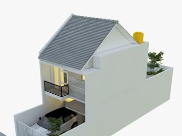Rumah Syariah gaya Modern Tropis 2 lantai di Cilodong Depok