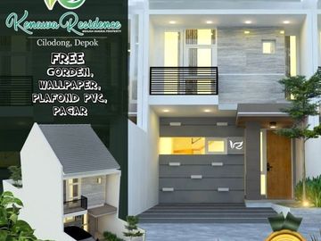 Rumah Syariah gaya Modern Tropis 2 lantai di Cilodong Depok