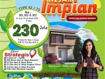 Hunian minimalis stsrategis damarsi dekat fasilitas umum