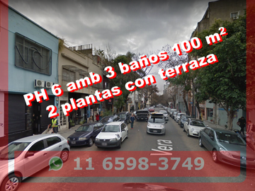 PH en Venta en Villa Crespo 6 ambientes 3 baños 100 m2 en 2 plantas con terraza – Vera 500