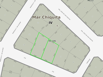 LATORRE PROP. VENDE 2 LOTES JUNTOS A 100 METROS DEL MAR,  B° CAMET NORTE -SANTA CLARA DEL MAR
