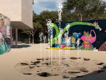 Departamento en desarrollo con paseo de arte, cine al aire libre, area comercial