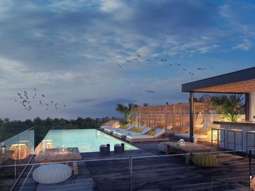 Departamento en desarrollo con paseo de arte, cine al aire libre, area comercial