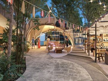 Departamento en desarrollo con paseo de arte, cine al aire libre, area comercial