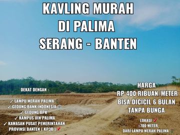 Tanah Kavling Siap Bangun Dekat KP3B Serang Banten