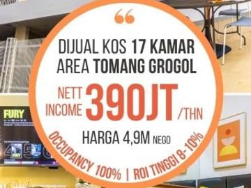 Dijual Murah KOST Full Terisi di Area Tomang Grogol