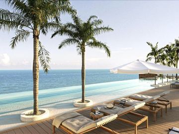 Penthouse con vista al mar desde la terraza comun, area de asador