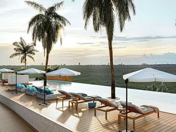 Penthouse con vista al mar desde la terraza comun, area de asador