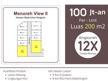 Tanah Dijual Jogja Area Menoreh