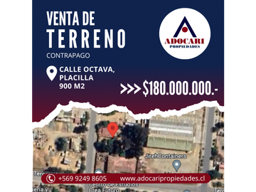 CURAUMA / PLACILLA / CALLE OCTAVA / TERRENO 900 M2