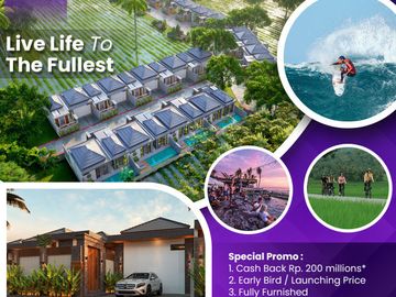 VILLA FULL FURNISH 2 KAMAR HARGA TERMIRING DEKAT CANGGU