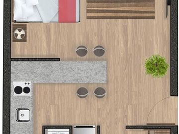 Departamento en venta de 1 dorm a pasos de metro