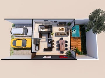 Casa Boreana residencial en venta,Cholul, Yucatán.