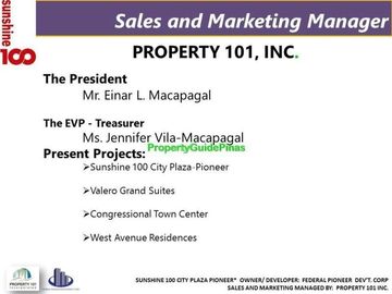 1 Bedroom Pre-selling Condo in Sunshine 100 Mandaluyong City