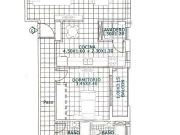Departamento 3 ambientes , 2 dormitorios, balcon y cocina- Ituzaingó