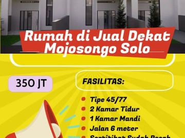 perumahan gondangrejo karanganyar tipe 45 lokasi nyaman dan aman