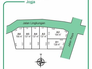 Bisa Angsur 12X Non Bunga, Kavling Dekat Pasar Cebongan, Sleman