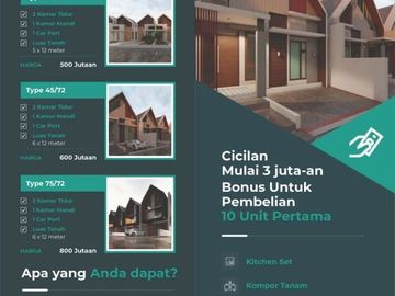 TANPA DP Rumah Baru di Soreang dekat Jalan Raya Provinsi Angsuran 4 Jutaan