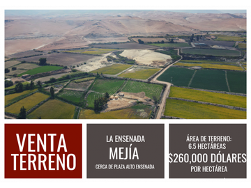 ¡¡¡VENTA!!! TERRENO EN LA ENSENADA - MEJIA