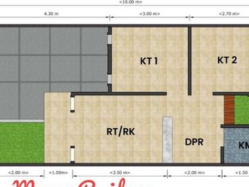 Rumah murah citayam konsep cluster row jalan masuk mobil