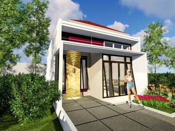 Rumah murah citayam konsep cluster row jalan masuk mobil