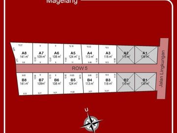 Pekarangan Murah Dekat Warung Layar Sentuh Magelang; 108m, SHM