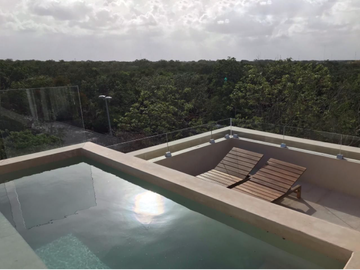 Departamento con alberca privada lock off, en Aldea Zama venta.