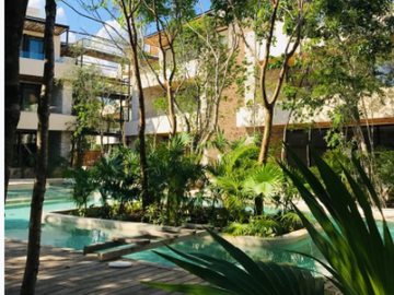 Departamento con alberca privada lock off, en Aldea Zama venta.
