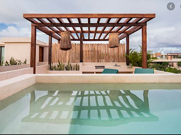 Departamento con alberca privada lock off, en Aldea Zama venta.